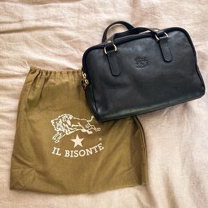 Il Bosante black leather bag